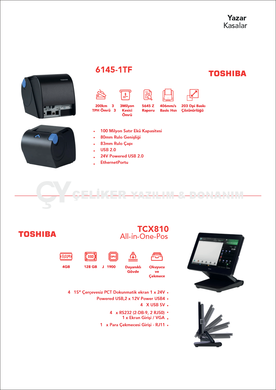 TOSHİBA KASALAR